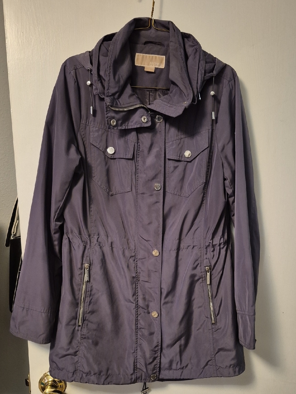 MICHAEL Michael Kors Hooded Utility Jacket - Slate Grey